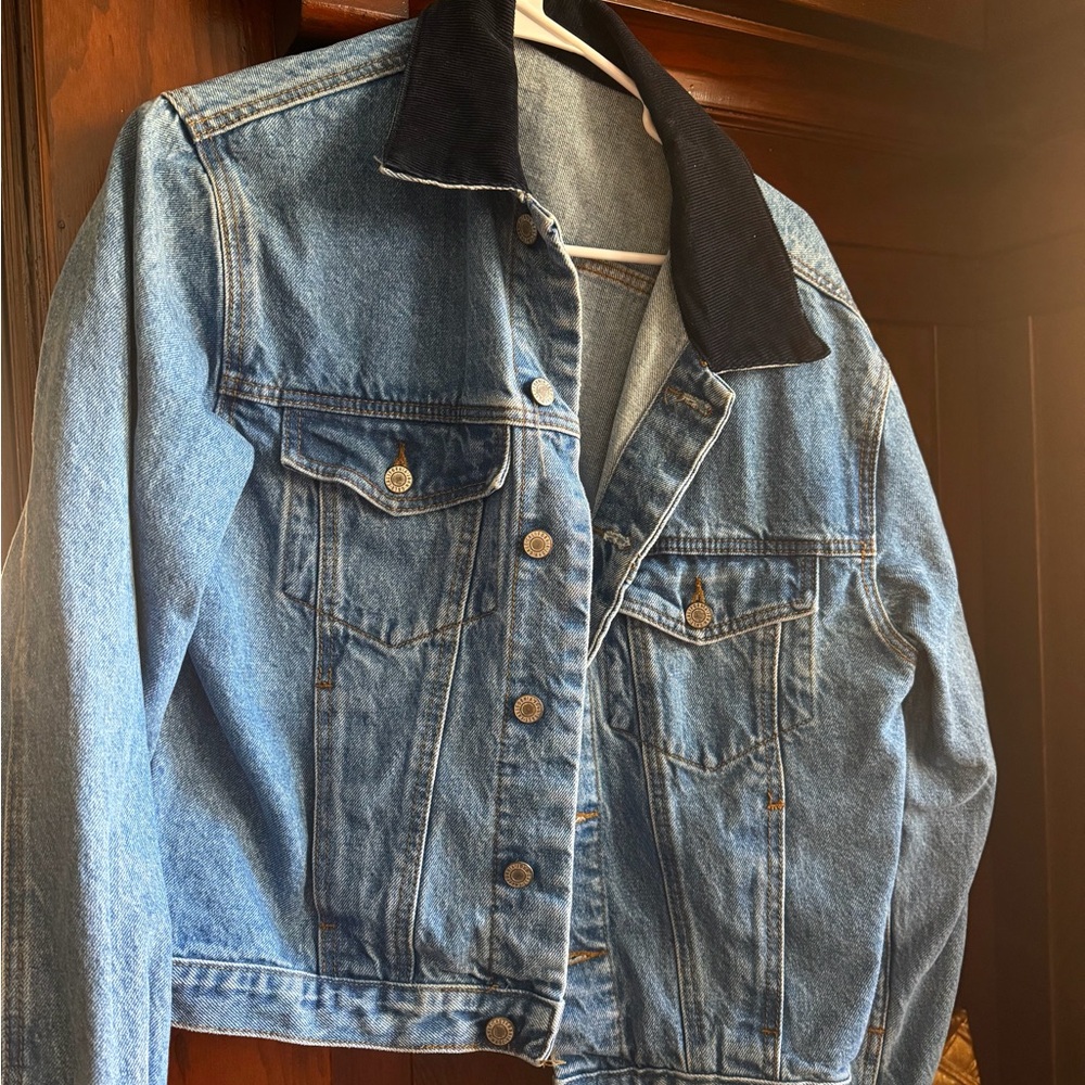 Jean Jacket with Navy Corduroy Collar